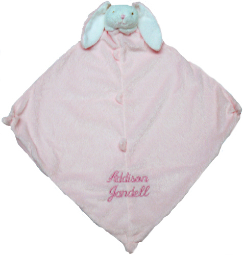 Angel Dear Pink Bunny with Medium Script Lettering